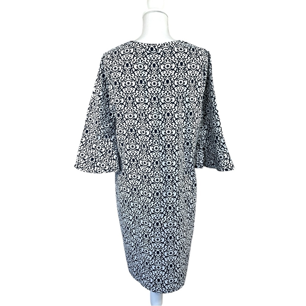 Coolibar - UV Tunic Dress for women in White and Navy Print Size Large - Picture 4 of 7